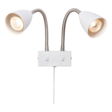 Markslöjd 108900 - Nástěnné bodové svítidlo CIRO 2xGU10/7W/230V bílá