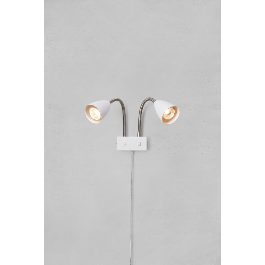 Markslöjd 108900 - Nástěnné bodové svítidlo CIRO 2xGU10/7W/230V bílá