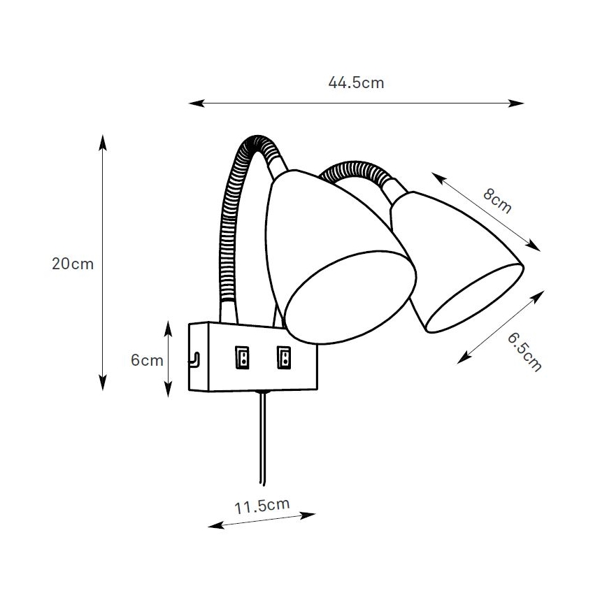 Markslöjd 108900 - Nástěnné bodové svítidlo CIRO 2xGU10/7W/230V bílá