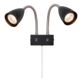 Markslöjd 108901 - Nástěnné bodové svítidlo CIRO 2xGU10/7W/230V černá