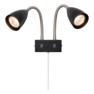 Markslöjd 108901 - Nástěnné bodové svítidlo CIRO 2xGU10/7W/230V černá