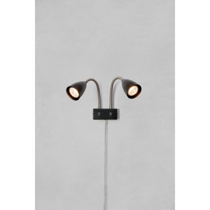 Markslöjd 108901 - Nástěnné bodové svítidlo CIRO 2xGU10/7W/230V černá