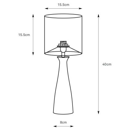 Markslöjd 108906 - Stolní lampa BIRILLO 1xE14/60W/230V krémová