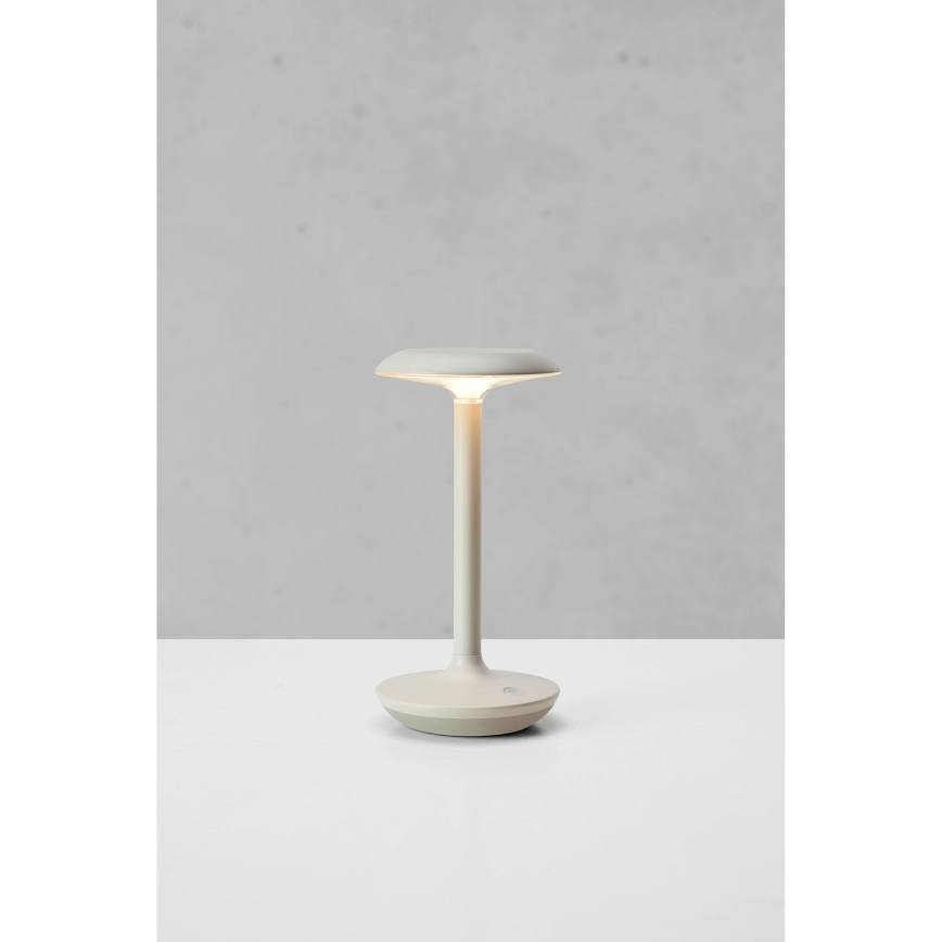 Markslöjd 108917 - LED Stmívatelná venkovní nabíjecí stolní lampa PETIT LED/2W/1800 mAh 2200/2700/3000K IP44 šedá