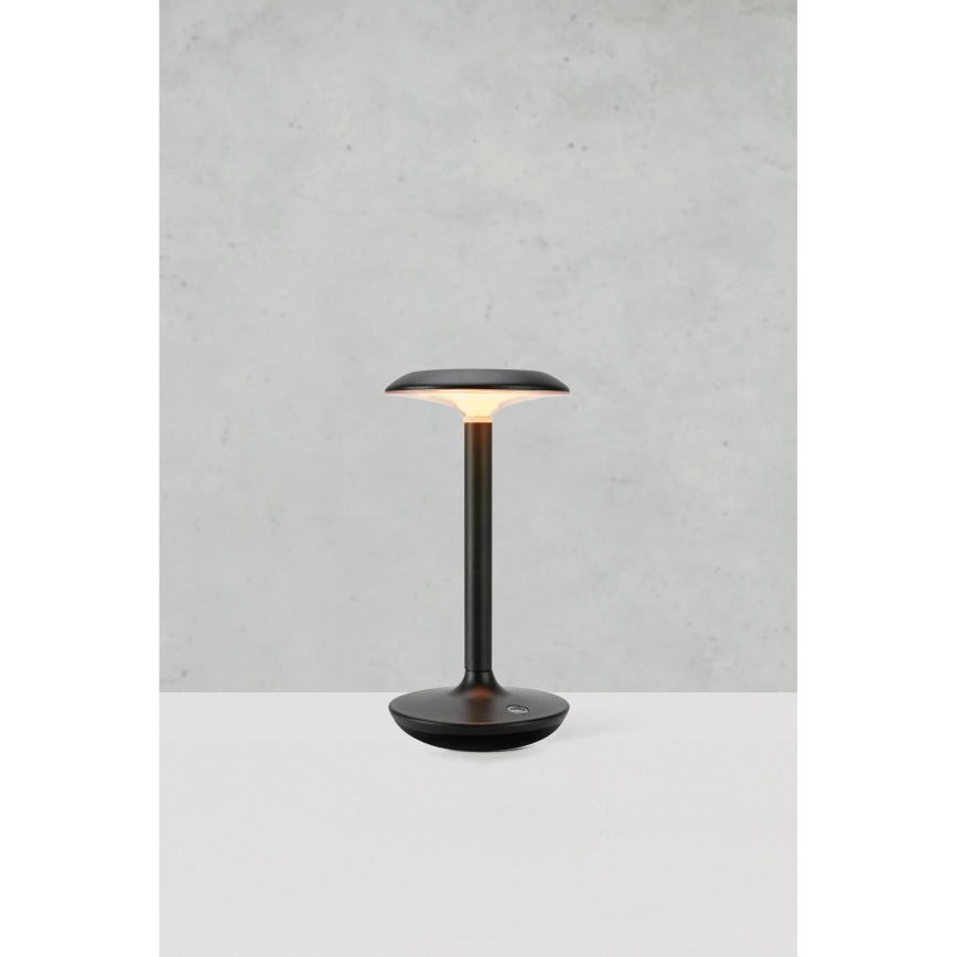 Markslöjd 108918 - LED Stmívatelná venkovní nabíjecí stolní lampa PETIT LED/2W/1800 mAh 2200/2700/3000K IP44 černá