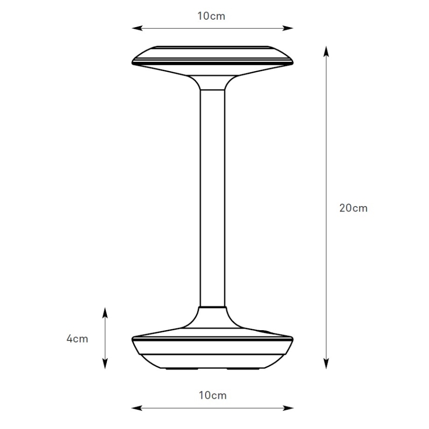 Markslöjd 108918 - LED Stmívatelná venkovní nabíjecí stolní lampa PETIT LED/2W/1800 mAh 2200/2700/3000K IP44 černá