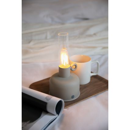 Markslöjd 108921 - LED Stmívatelná venkovní nabíjecí stolní lampa ASTRID LED/2W/1200 mAh IP44 šedá