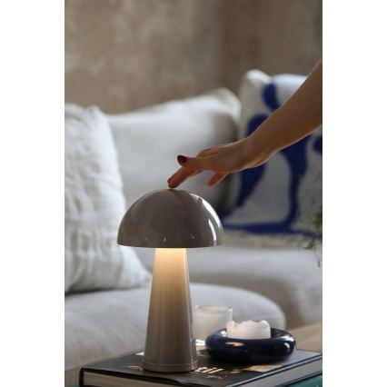 Markslöjd 108950 - LED Stmívatelná nabíjecí stolní lampa FUNGI LED/1,5W/5V 2000 mAh IP44 šedá