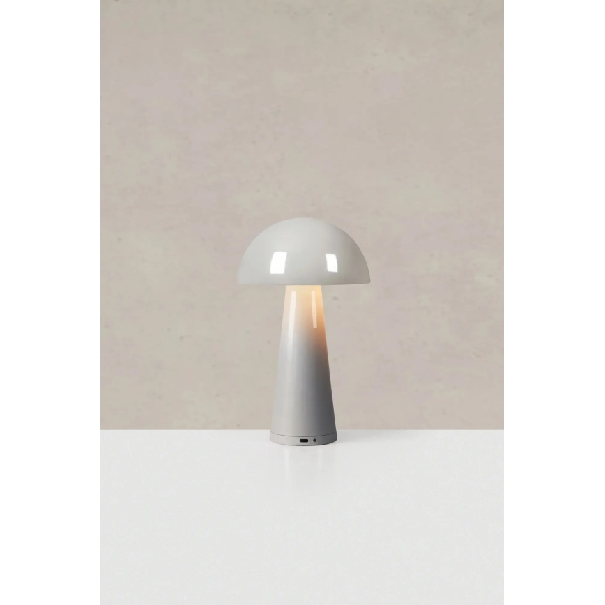 Markslöjd 108950 - LED Stmívatelná nabíjecí stolní lampa FUNGI LED/1,5W/5V 2000 mAh IP44 šedá