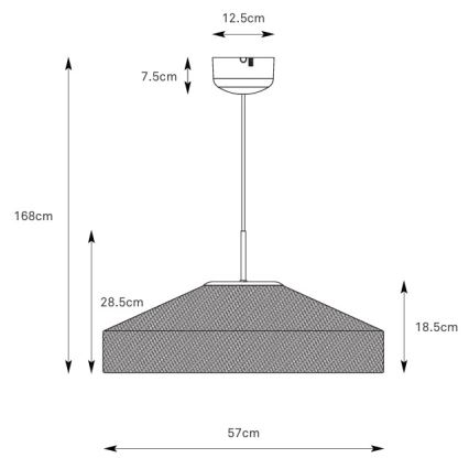 Markslöjd 108955 - Lustr na lanku ALIA 1xE27/60W/230V pr. 57 cm krémová/černá