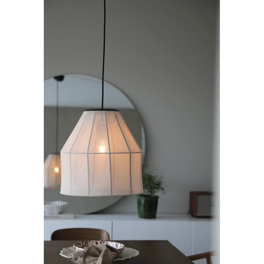 Markslöjd 108956 - Lustr na lanku AIKO 1xE27/60W/230V pr. 37 cm krémová/černá