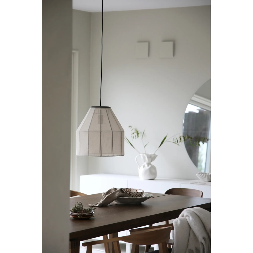 Markslöjd 108956 - Lustr na lanku AIKO 1xE27/60W/230V pr. 37 cm krémová/černá