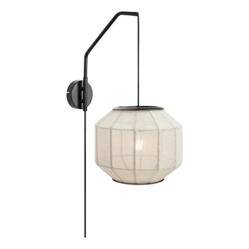 Markslöjd 108957 - Nástěnná lampa ASUKA 1xE27/60W/230V krémová/černá