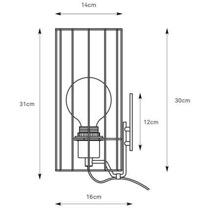 Markslöjd 108960 - Nástěnná lampa HIKARI 1xE27/60W/230V bílá/černá
