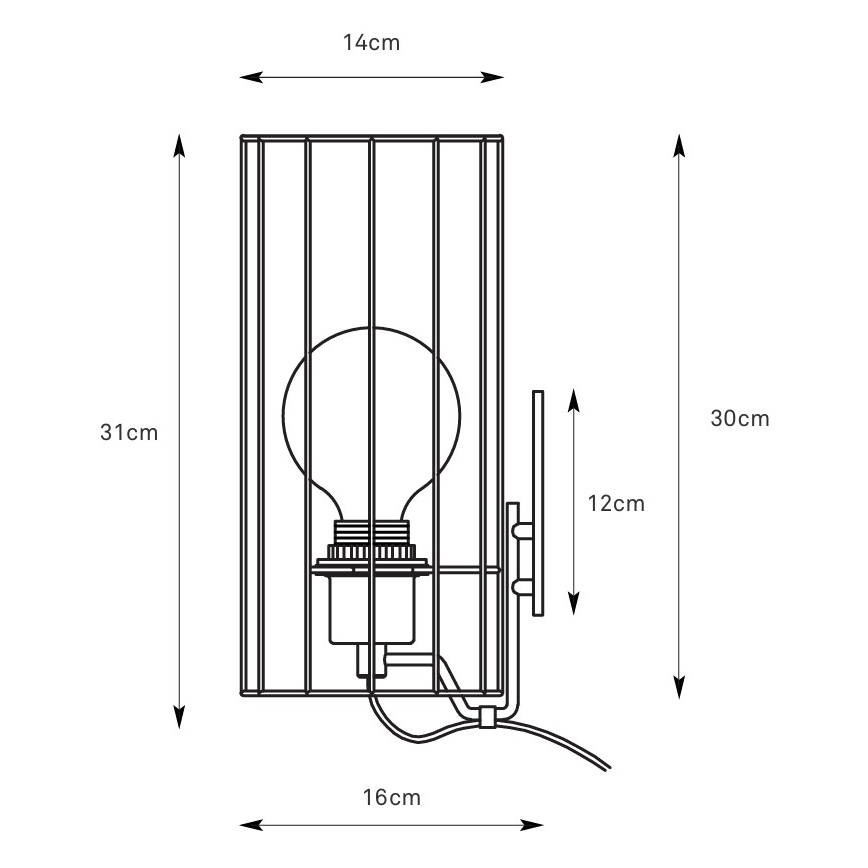Markslöjd 108960 - Nástěnná lampa HIKARI 1xE27/60W/230V bílá/černá