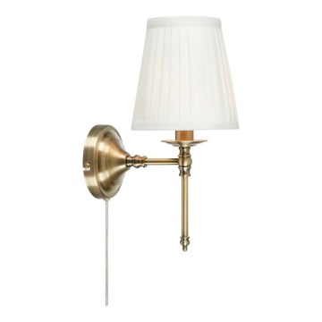 Markslöjd 108968 - Nástěnná lampa MANOR 1xE14/40W/230V bílá/mosaz