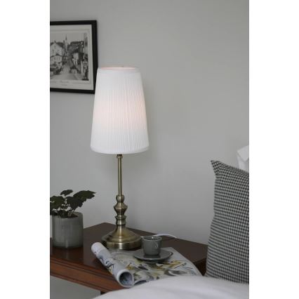 Markslöjd 108969 - Stolní lampa NOBLE 1xE14/40W/230V 56 cm bílá/mosaz
