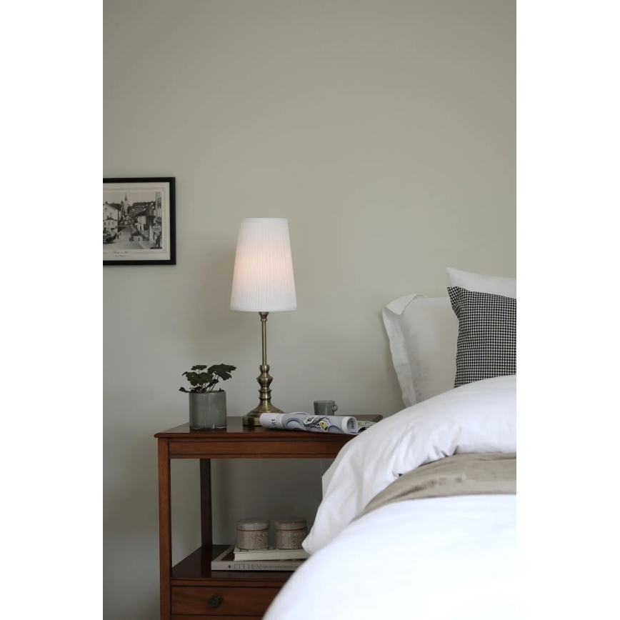 Markslöjd 108969 - Stolní lampa NOBLE 1xE14/40W/230V 56 cm bílá/mosaz