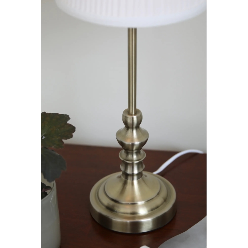 Markslöjd 108969 - Stolní lampa NOBLE 1xE14/40W/230V 56 cm bílá/mosaz
