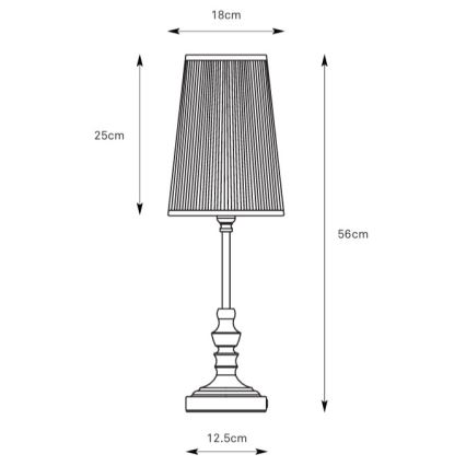 Markslöjd 108969 - Stolní lampa NOBLE 1xE14/40W/230V 56 cm bílá/mosaz