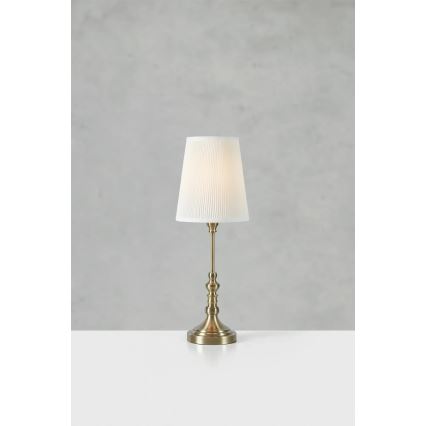 Markslöjd 108970 - Stolní lampa NOBLE 1xE14/40W/230V 66 cm bílá/mosaz