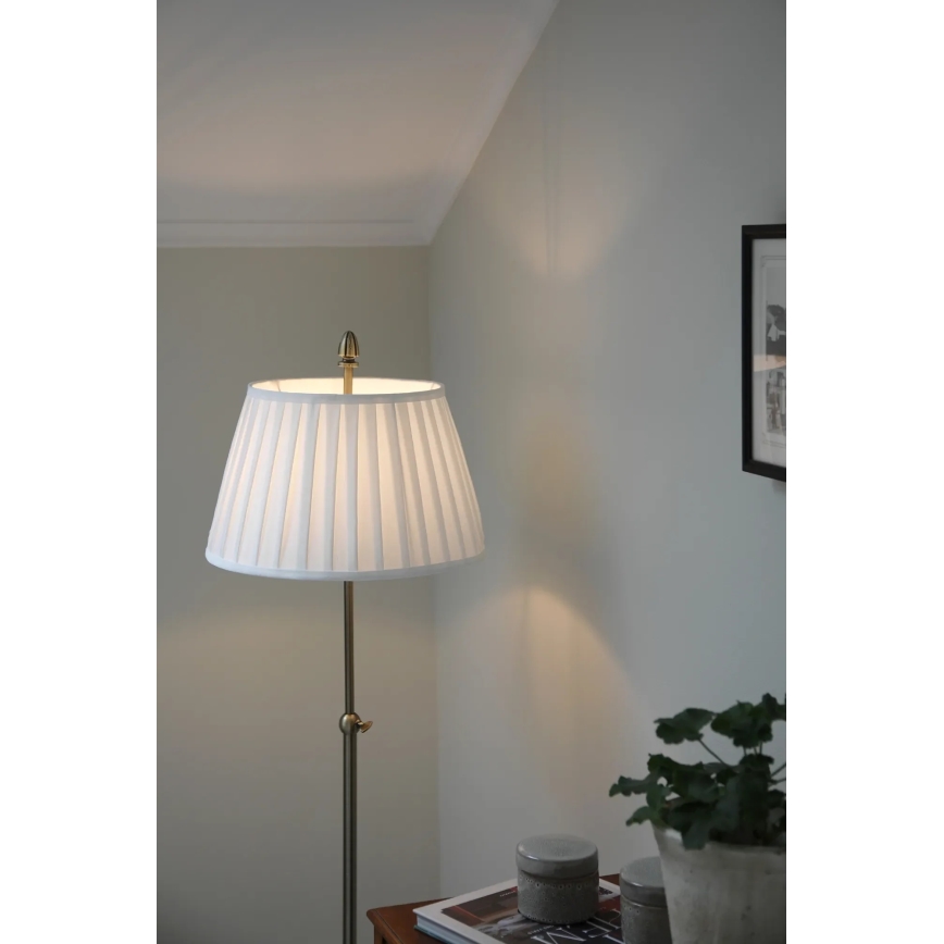 Markslöjd 108972 - Stojací lampa OXFORD 1xE14/40W/230V bílá/mosaz