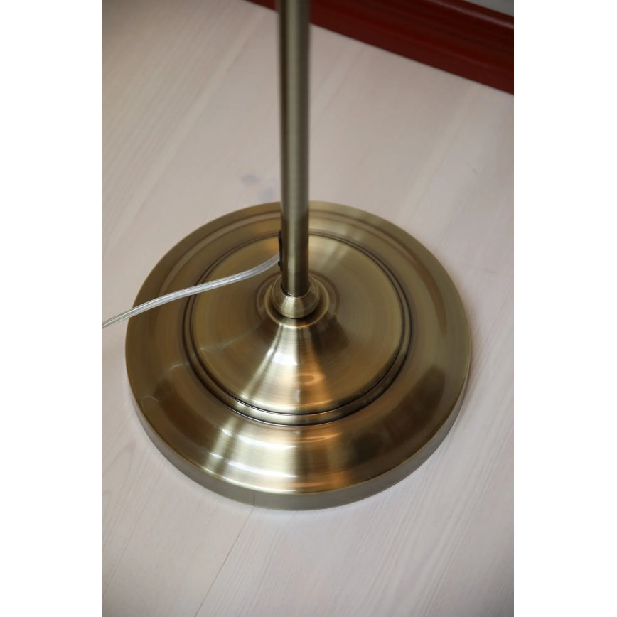 Markslöjd 108972 - Stojací lampa OXFORD 1xE14/40W/230V bílá/mosaz