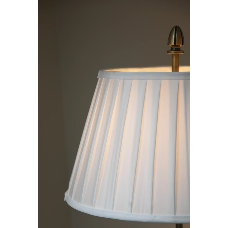 Markslöjd 108972 - Stojací lampa OXFORD 1xE14/40W/230V bílá/mosaz