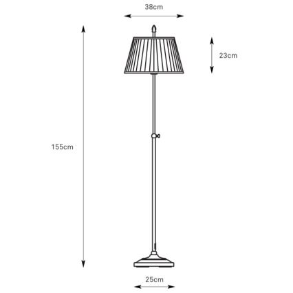 Markslöjd 108972 - Stojací lampa OXFORD 1xE14/40W/230V bílá/mosaz