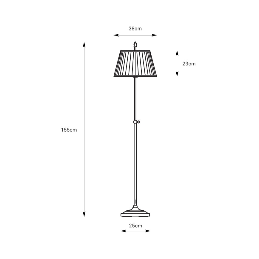 Markslöjd 108972 - Stojací lampa OXFORD 1xE14/40W/230V bílá/mosaz