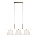Markslöjd 108975 - Lustr na lanku OXFORD 3xE14/40W/230V mosaz/bílá