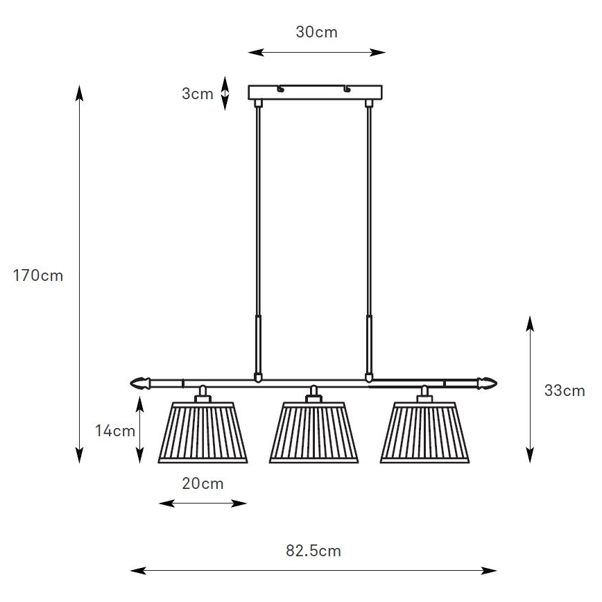 Markslöjd 108975 - Lustr na lanku OXFORD 3xE14/40W/230V mosaz/bílá