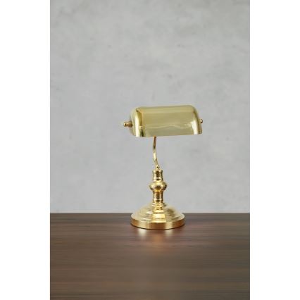 Markslöjd 108977 - Stolní lampa BANKERS 1xE14/40W/230V zlatá