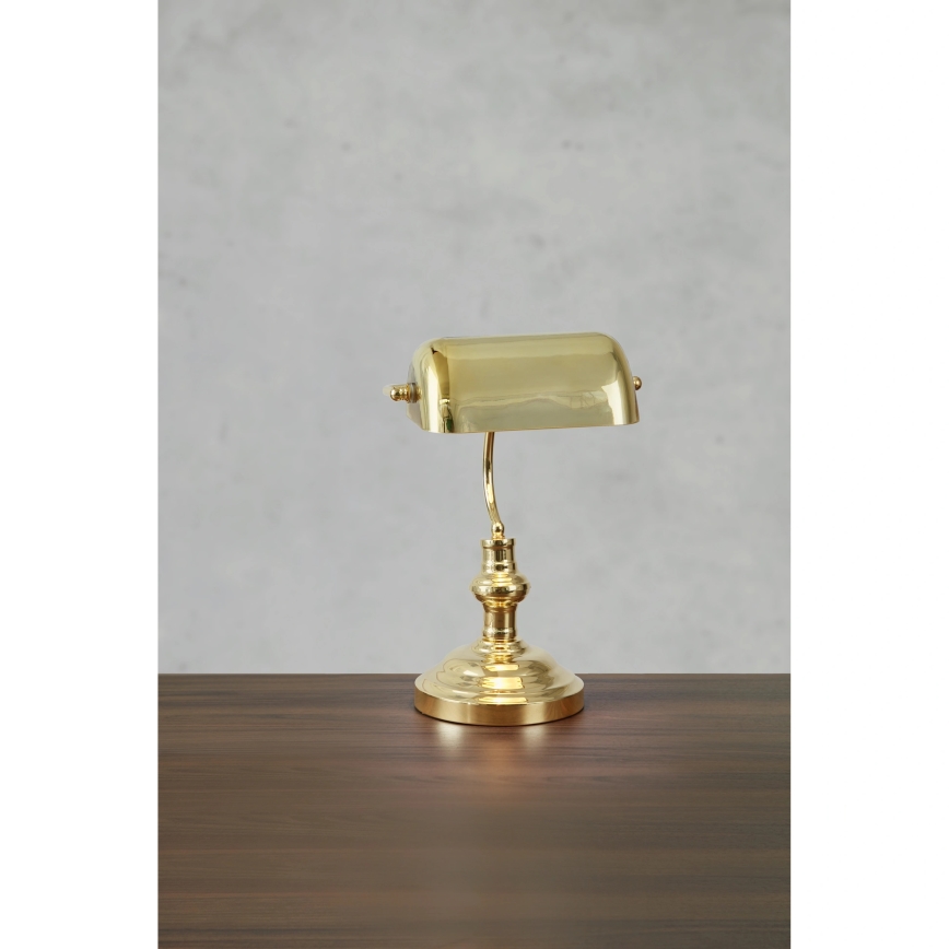 Markslöjd 108977 - Stolní lampa BANKERS 1xE14/40W/230V zlatá
