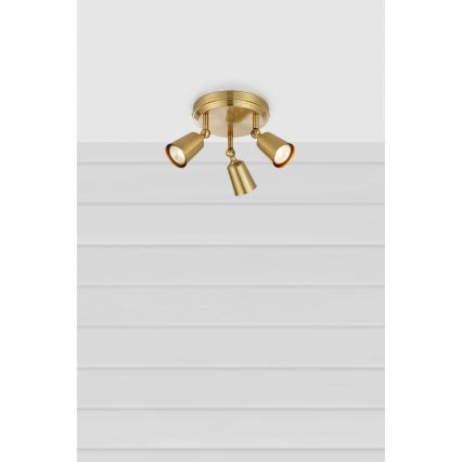 Markslöjd 108980 - Bodové svítidlo TINY 3xGU10/7W/230V mosaz