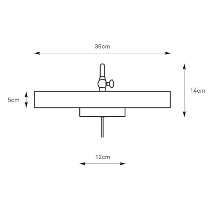 Markslöjd 108982 - Obrazové svítidlo CIGLIA 2xE14/40W/230V mosaz