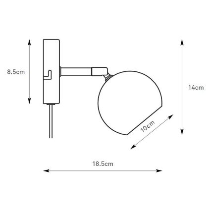 Markslöjd 108984 - Nástěnné bodové svítidlo POP 1xGU10/7W/230V hnědá