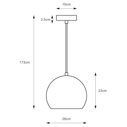 Markslöjd 108986 - Lustr na lanku POP 1xE27/40W/230V pr. 28 cm šedá