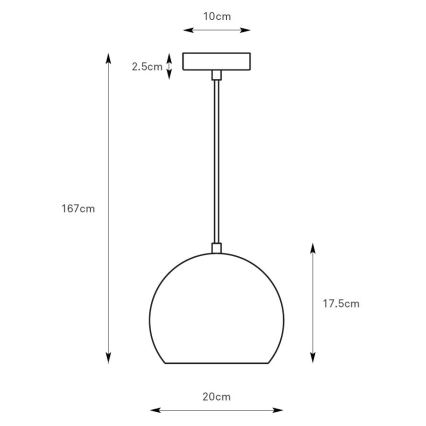 Markslöjd 108990 - Lustr na lanku POP 1xGU10/7W/230V pr. 20 cm hnědá