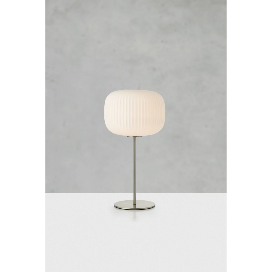 Markslöjd 109007 - Stolní lampa SOBER 1xE27/40W/230V bílá/matný chrom