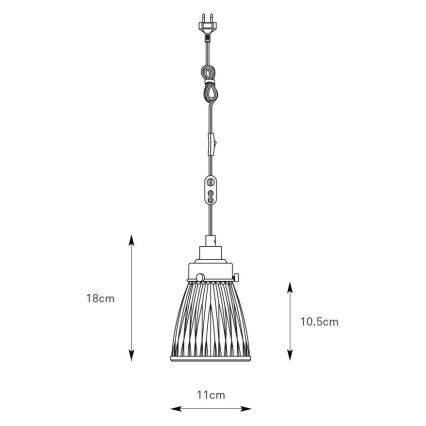 Markslöjd 109010 - Lustr na lanku BELLIS 1xE14/40W/230V mosaz