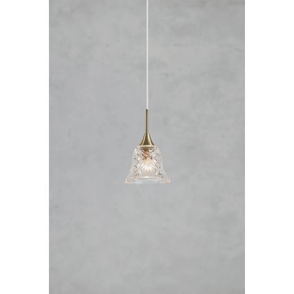 Markslöjd 109011 - Lustr na lanku LUNA 1xE14/40W/230V mosaz