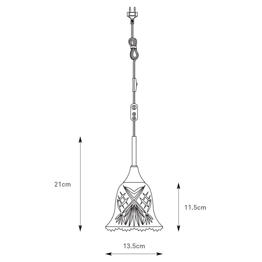 Markslöjd 109011 - Lustr na lanku LUNA 1xE14/40W/230V mosaz