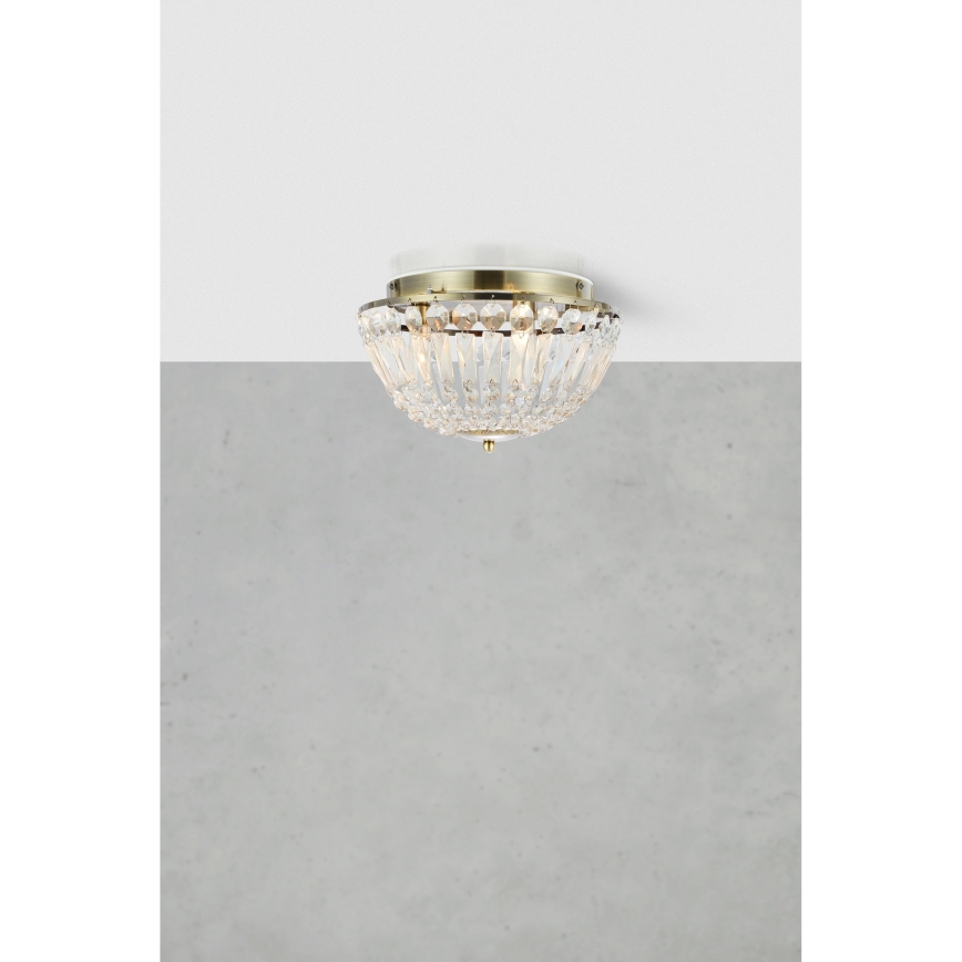 Markslöjd 109031 - Koupelnové stropní svítidlo ESTELLE 3xG9/20W/230V pr. 30 cm IP44 mosaz