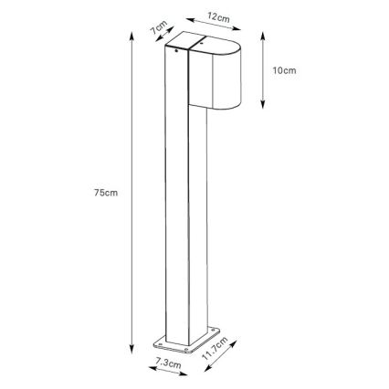 Markslöjd 109115 - LED Stmívatelná venkovní lampa ALOR LED/4,9W/230V IP65 stříbrná