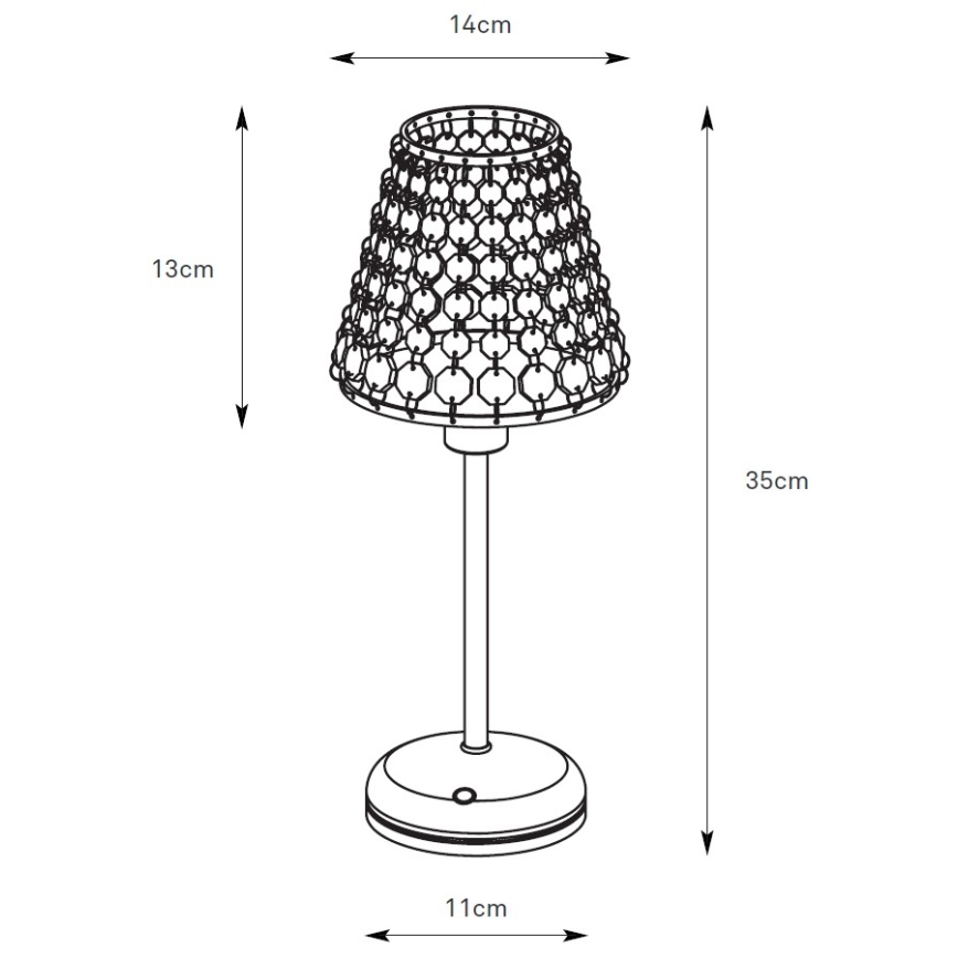 Markslöjd 109125 - LED Stmívatelná nabíjecí dotyková stolní lampa LIORA 1xE14/2W/2000 mAh mosaz