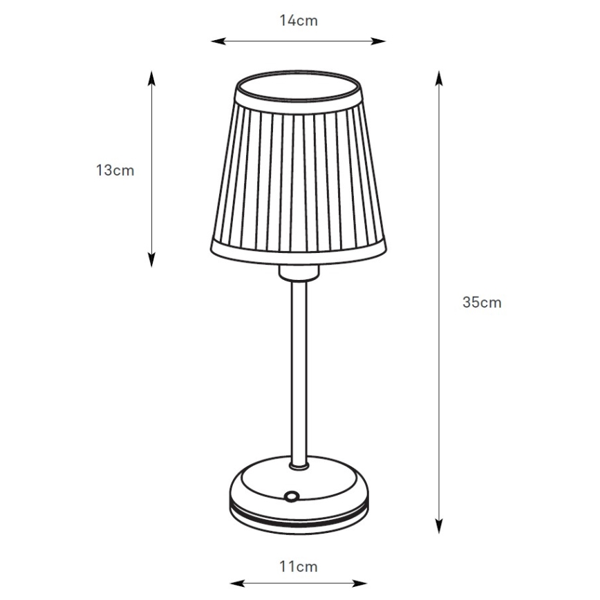 Markslöjd 109126 - LED Stmívatelná nabíjecí dotyková stolní lampa ANNO 1xE14/2W/2000 mAh bílá/mosaz