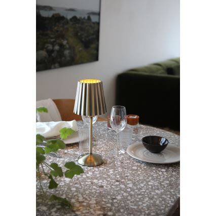 Markslöjd 109127 - LED Stmívatelná nabíjecí dotyková stolní lampa CELIA 1xE14/2W/2000 mAh mosaz