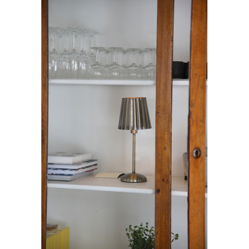 Markslöjd 109127 - LED Stmívatelná nabíjecí dotyková stolní lampa CELIA 1xE14/2W/2000 mAh mosaz