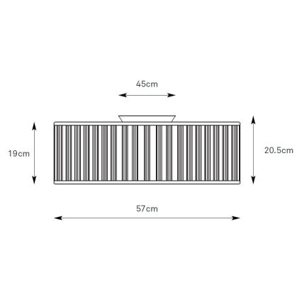 Markslöjd 109133 - Stropní svítidlo LUX 3xE27/60W/230V pr. 57 cm len